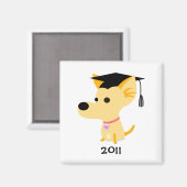 Funny Afstuderen Dog Magneet (Voorkant / Achterkant)