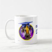 Funny Afstuderen Dog Wearing Pet Koffiemok (Links)