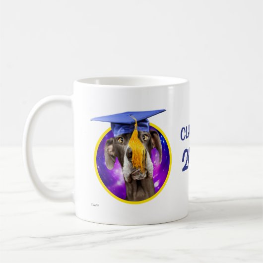 Funny Afstuderen Dog Wearing Pet Koffiemok (Links)