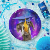 Funny Afstuderen Dog Wearing Pet Papieren Bordje (Feest)