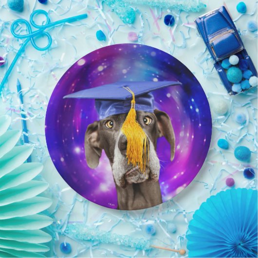 Funny Afstuderen Dog Wearing Pet Papieren Bordje (Feest)