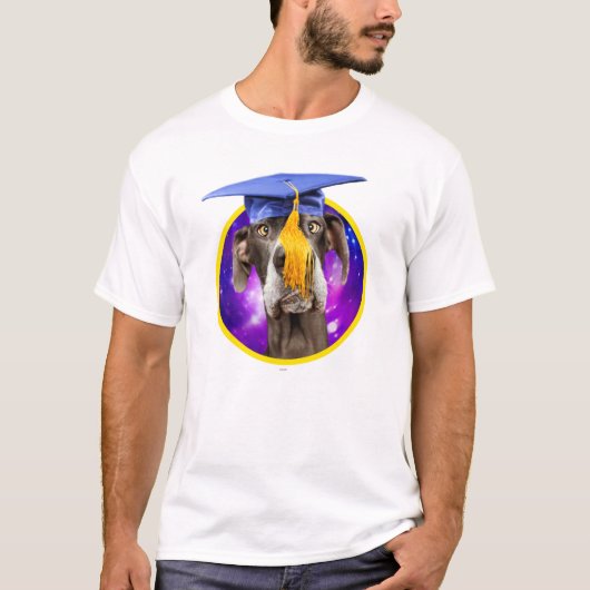 Funny Afstuderen Dog Wearing Pet T-shirt (Voorkant)