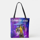Funny Afstuderen Dog Wearing Pet Tote Bag (Achterkant)
