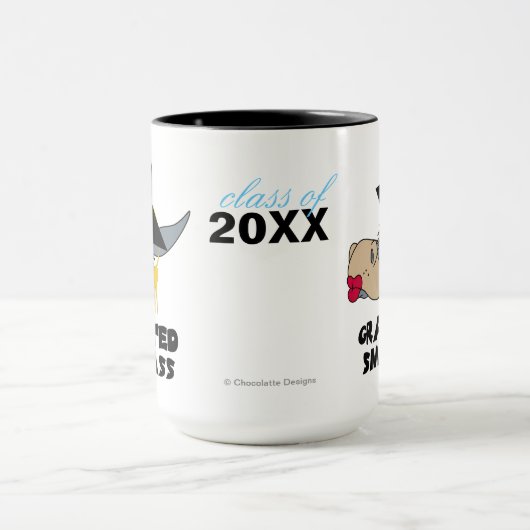 Funny Afstuderen Donkey Wearing Afstuderen Pet Mok (Midden)