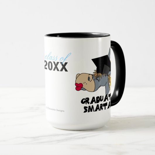 Funny Afstuderen Donkey Wearing Afstuderen Pet Mok (Voorkant rechts)