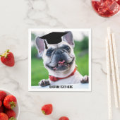 Funny Afstuderen French Bulldog Photo Custom Servet (Insitu)