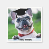 Funny Afstuderen French Bulldog Photo Custom Servet (Voorkant)