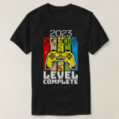 Funny Afstuderen High School Level Complete video T-shirt (Design voorkant)