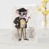 Funny Afstuderen Hipster Hog Alle aandacht Kaart (Gele Bloem)