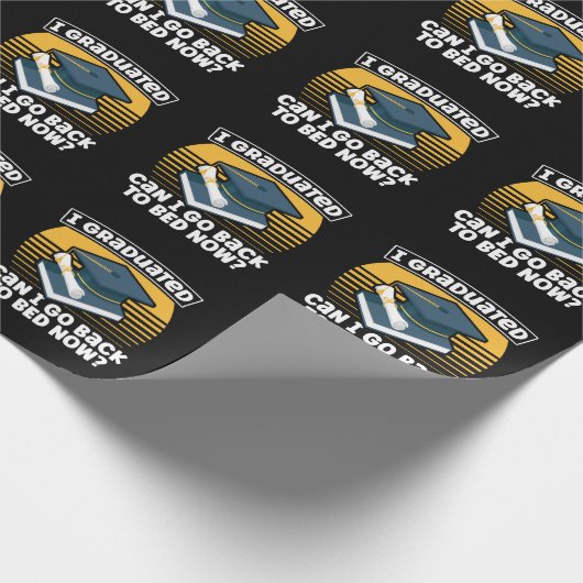 Funny Afstuderen Humor Lazy Student Sleepy Cadeaupapier (Hoek)