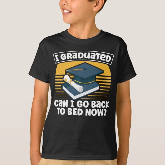 Funny Afstuderen Humor Lazy Student Sleepy T-shirt (Voorkant)