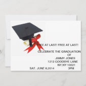 FUNNY AFSTUDEREN INVITATION KAART (Voorkant)