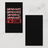 Funny Afstuderen Joke Sarcastic Student Afstuderen Visitekaartje (Voorkant / Achterkant)