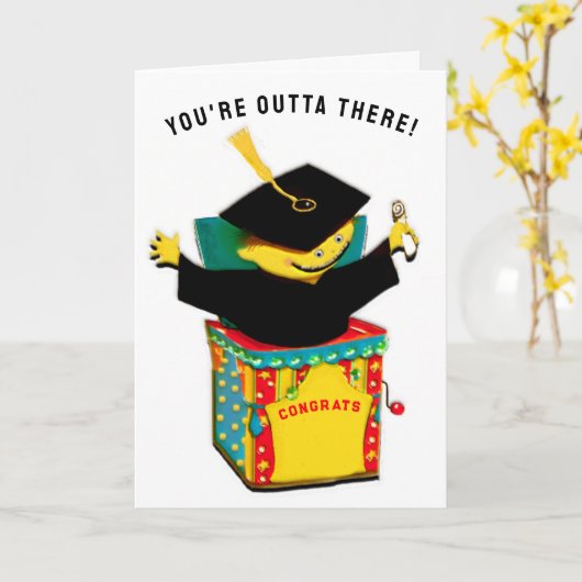 Funny Afstuderen Kaart (Gele Bloem)