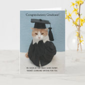 Funny Afstuderen Kaart (Gele Bloem)