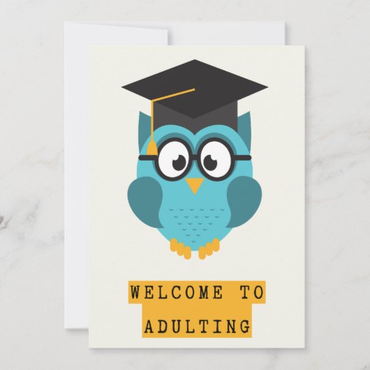 Funny Afstuderen Kaart Adulting humor (Voorkant)