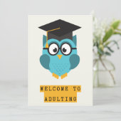 Funny Afstuderen Kaart Adulting humor (Staand voorkant)