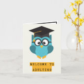 Funny Afstuderen Kaart Adulting humor (Gele Bloem)