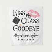 Funny Afstuderen Kus My Class Goodbye Backdrop Wandkleed (Voorkant)