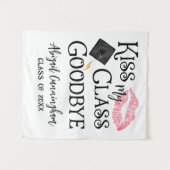 Funny Afstuderen Kus My Class Goodbye Backdrop Wandkleed (Voorkant (horizontaal))