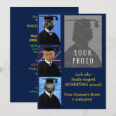 Funny Afstuderen Monkeys Party Notice Kaart (Voorkant / Achterkant)