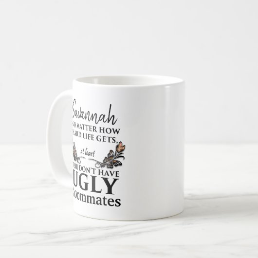 Funny Afstuderen / New House Gift - Ugly Roommates Koffiemok (Voorkant links)