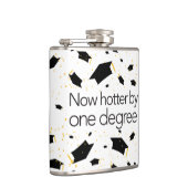 Funny afstuderen nu warmer met één graad - Flask Heupfles (Rechts)