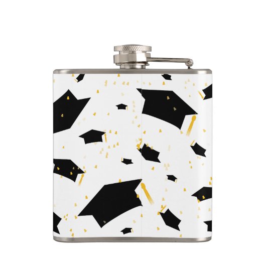 Funny afstuderen nu warmer met één graad - Flask Heupfles (Achterkant)