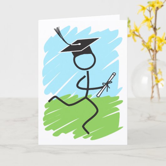 Funny Afstuderen Runner - Cross Country Track Kaar Kaart (Gele Bloem)