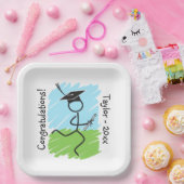 Funny Afstuderen Runner © - Land oversteken, spoor Papieren Bordje (Feest)