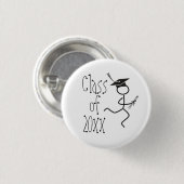Funny Afstuderen Runner © - Land oversteken, spoor Ronde Button 3,2 Cm (Voorkant /achterkant)