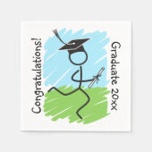 Funny Afstuderen Runner © - Land oversteken, spoor Servet (Voorkant)