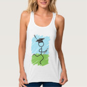 Funny Afstuderen Runner © - Land oversteken, spoor Tanktop (Voorkant)