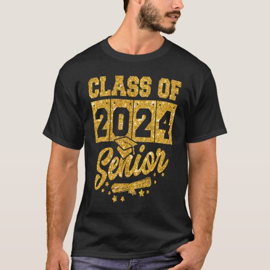 Funny Afstuderen Senior 24 Class of 2024 Teacher S T-shirt (Voorkant)