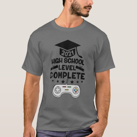 Funny Afstuderen Senior Gamer Class of 2021 Gradua T-shirt (Voorkant)
