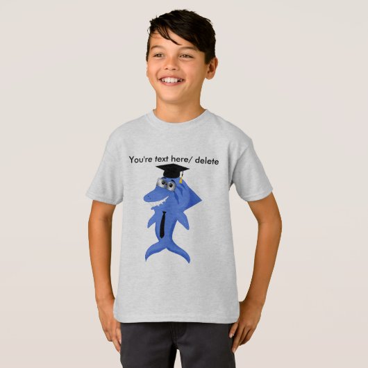Funny Afstuderen Shark T-shirt (Voorkant volledig)
