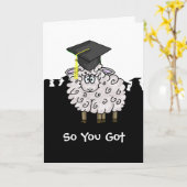Funny Afstuderen Sheepskin Wenskaart Kaart (Gele Bloem)