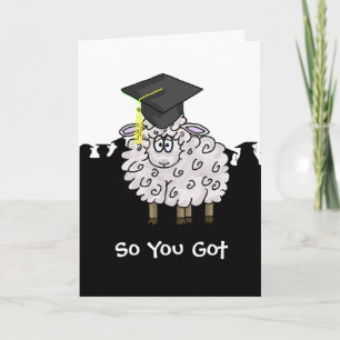 Funny Afstuderen Sheepskin Wenskaart Kaart