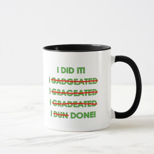 Funny Afstuderen T Shirten en Gifts Mok (Rechts)