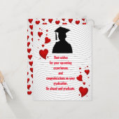 Funny Afstuderen wish Kaart (Voorkant / Achterkant in situ)