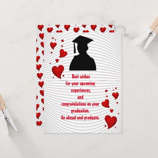 Funny Afstuderen wish Kaart (Voorkant / Achterkant in situ)