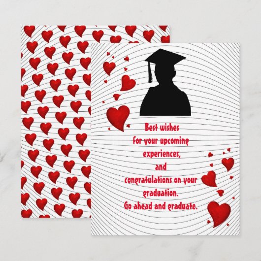 Funny Afstuderen wish Kaart (Voorkant / Achterkant)