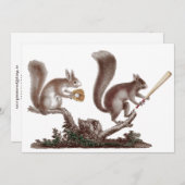 Funny After Game BBQ Rally Squirrels Kaart (Voorkant / Achterkant)