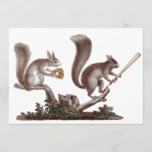 Funny After Game BBQ Rally Squirrels Kaart