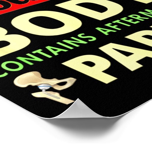 Funny After Hip Surgery Recovery Bionic Hip Replac Poster (Hoek)