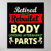 Funny After Hip Surgery Recovery Bionic Hip Replac Poster (Voorkant)