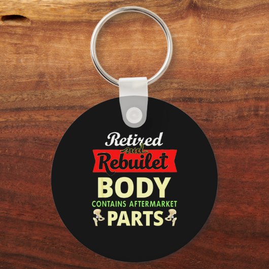 Funny After Hip Surgery Recovery Bionic Hip Replac Sleutelhanger (Voorkant)