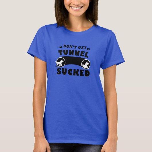Funny Agility Dogs Tunnel T-Shirt (Voorkant)
