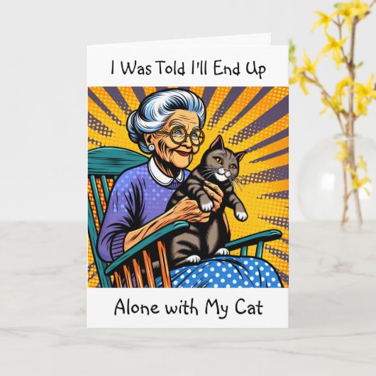 Funny Aging Humor voor Iemand die Single is Kaart (Gele Bloem)