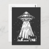 Funny Agriculture Alien Cows UFO Abduction Farmer Briefkaart (Voorkant / Achterkant)